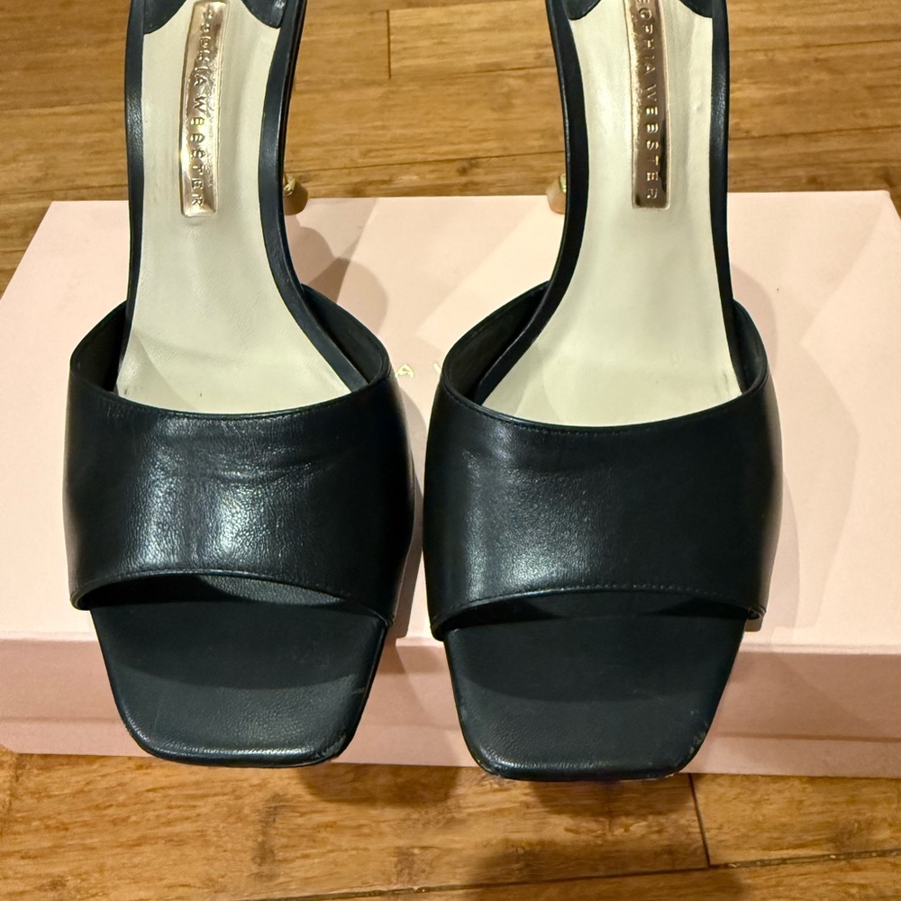 Sophia Webster Flo Flamingo Mid Mule Black— 40 (9.5) Women's Shoes - Picture 4 of 11